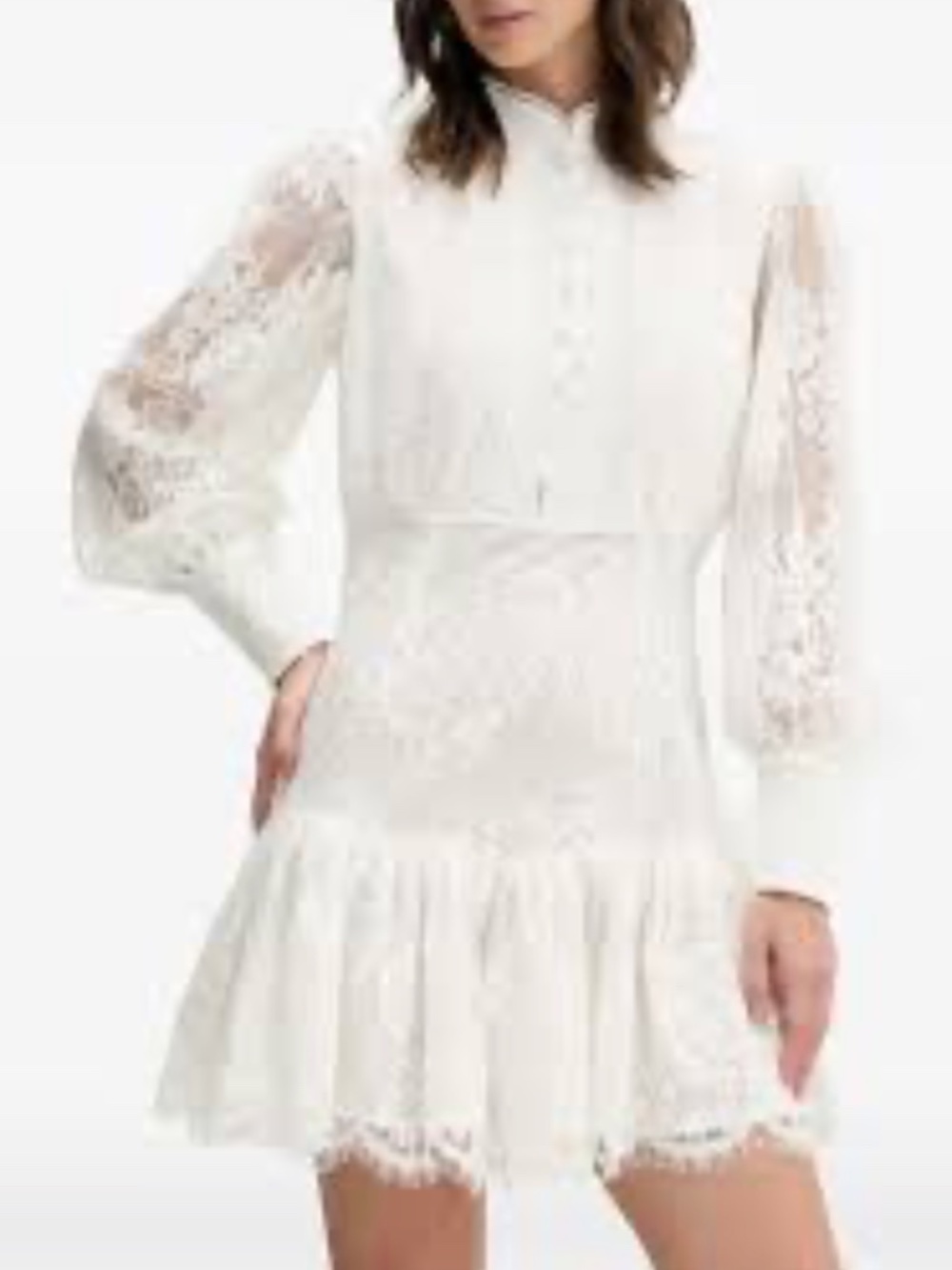 Bardot Olessia Lace Mini Dress in Ivory White NWT Medium Wedding Party
